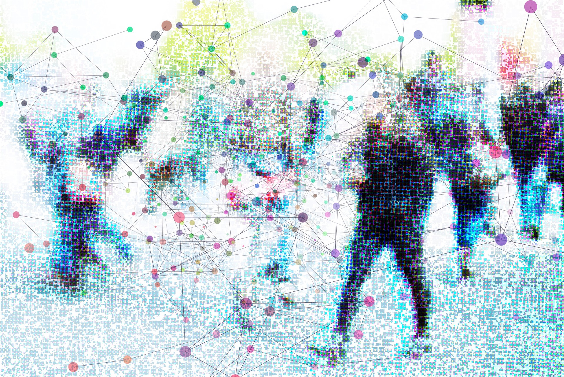 Digital city concept, Internet of things, networking, Big data